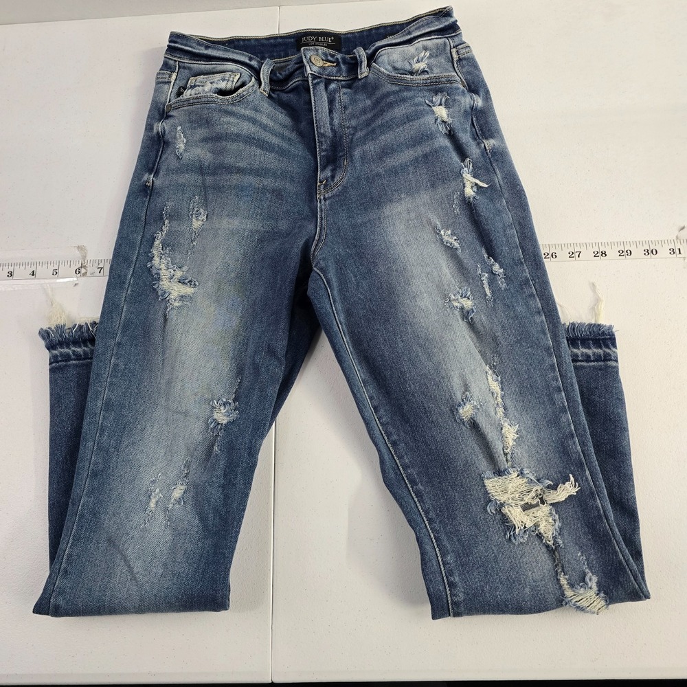 Judy Blue straight fit‎ jeans 3/26 womens distressed 6882